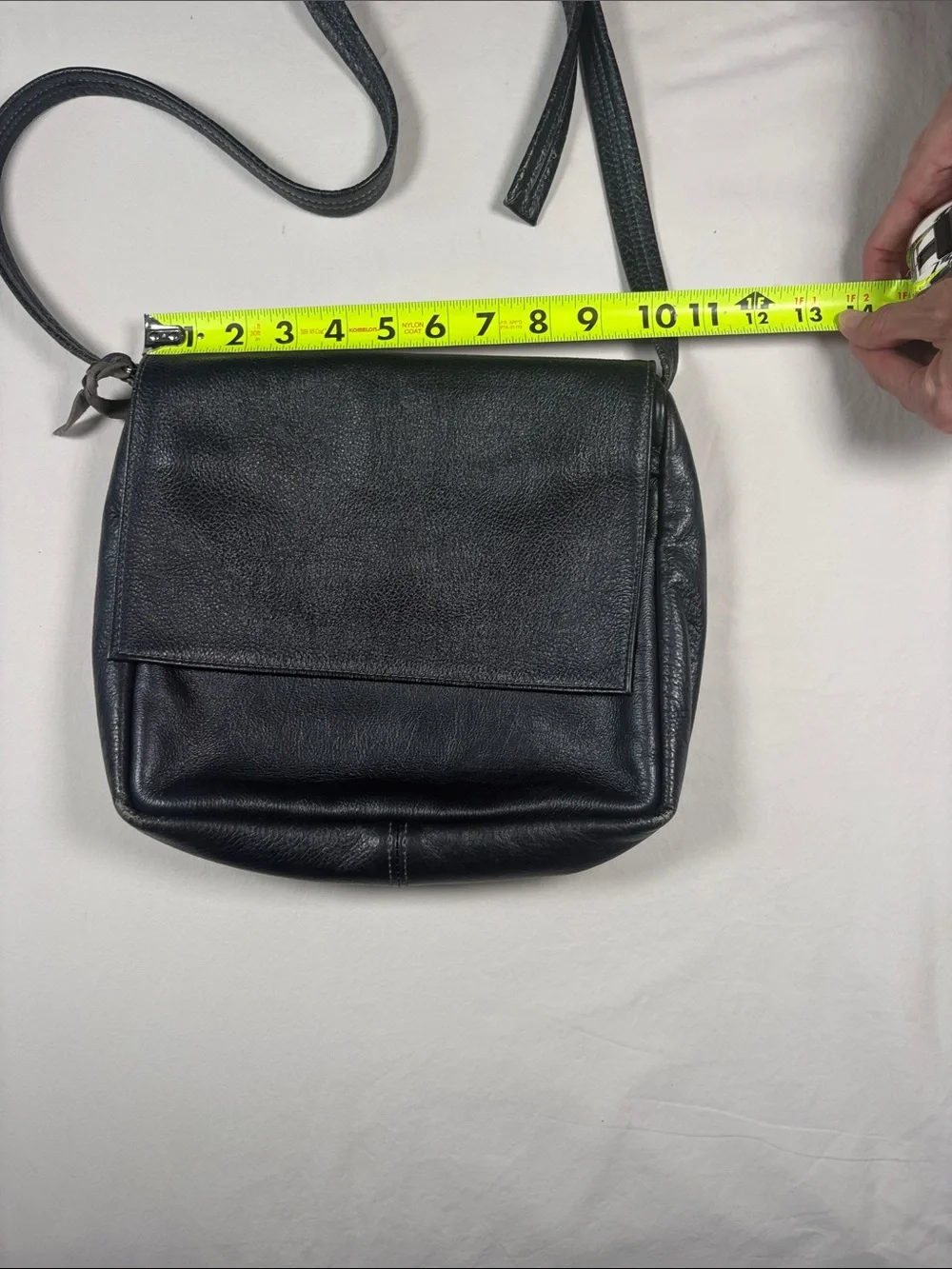 SAS Black Pebble-Grain Leather Messenger Bag
